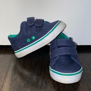 Baby fashion sneakers , worn .